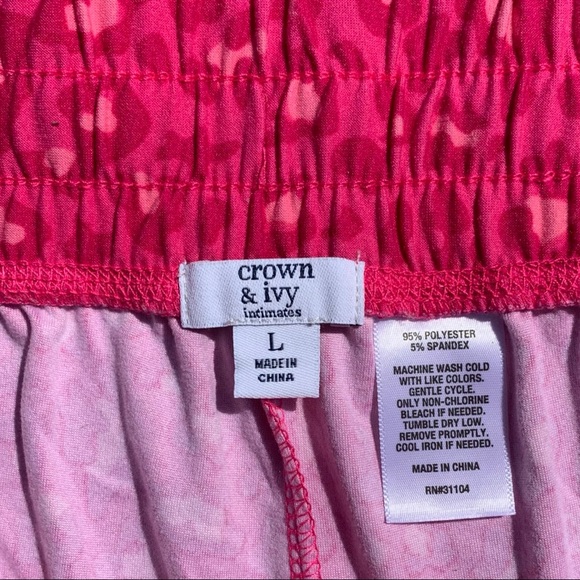 NWT Crown & Ivy Printed Sleep Joggers - Picture 6 of 10